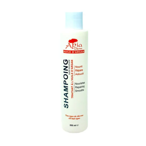 Apia Derm Shampoing Sans sulfate Huile d’argan 200ml