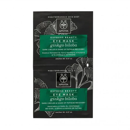 Apivita Express Beauty Eye Mask Ginkgo Biloba 6*2*2ml