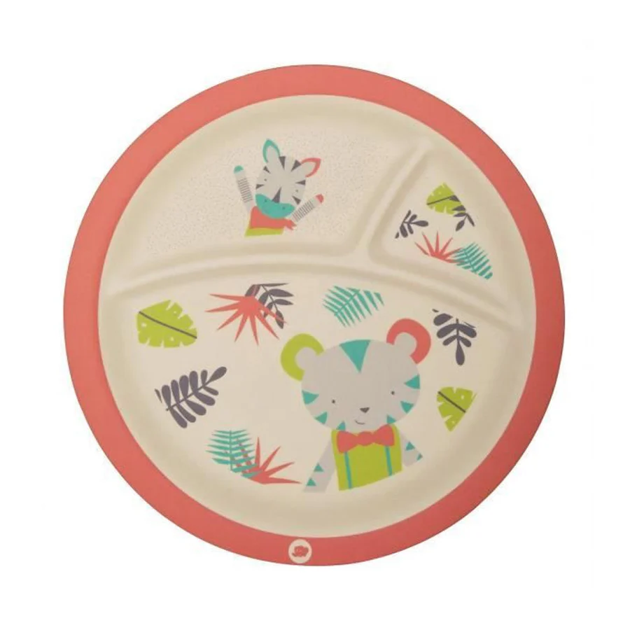 Bébé Confort Assiette En Bambou Avec Compartiments Jungle Vibes +9m