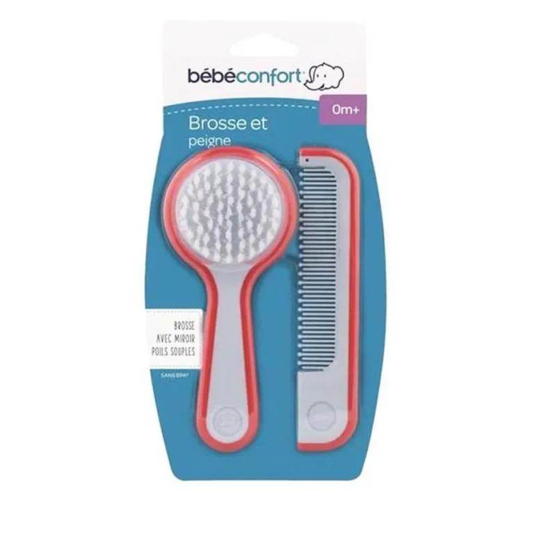 Bébé Confort Brosse Miroir Et Peigne Rouge Et Blanc +0-6m