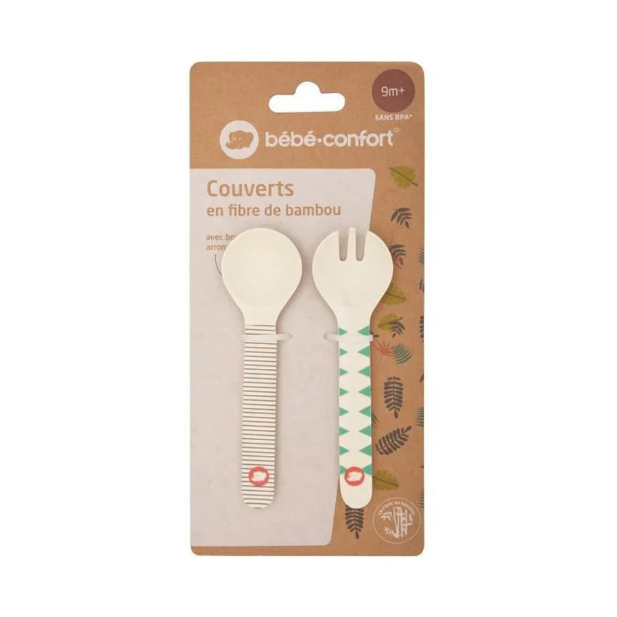 Bébé Confort Couverts D’apprentissage En Bambou Jungle Vibes +9m
