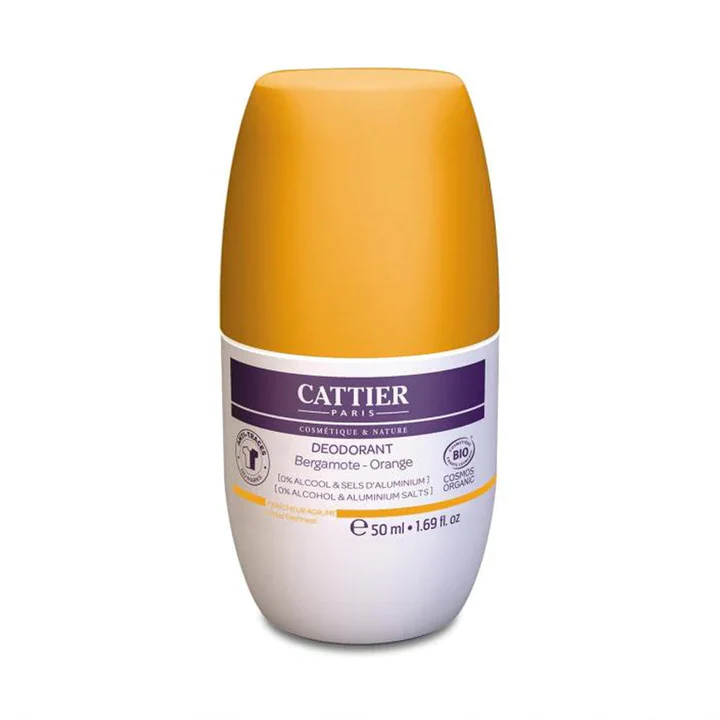 Cattier Déodorant Roll-on Fraicheur Agrume Bergamote-Orange 50ml