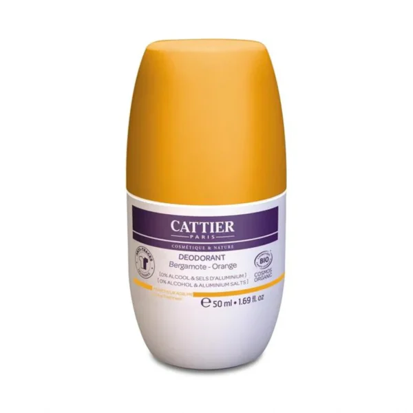 Cattier Déodorant Roll-on Fraicheur Agrume Bergamote-Orange 50ml