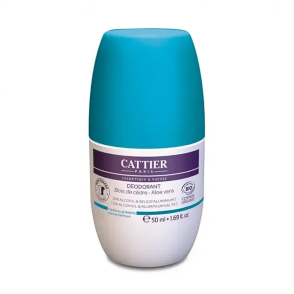 Cattier Déodorant Roll-on Fraicheur Marine Aloe-Vera 50ml