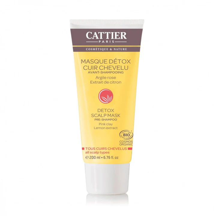 Cattier Masque Détox Cuir Chevelu Avant-Shampooing 200ml
