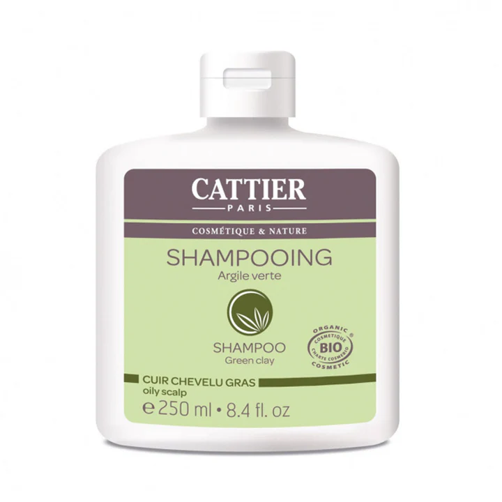 Cattier Shampooing Argile Vert Cuir Chevelu Gras 250ml