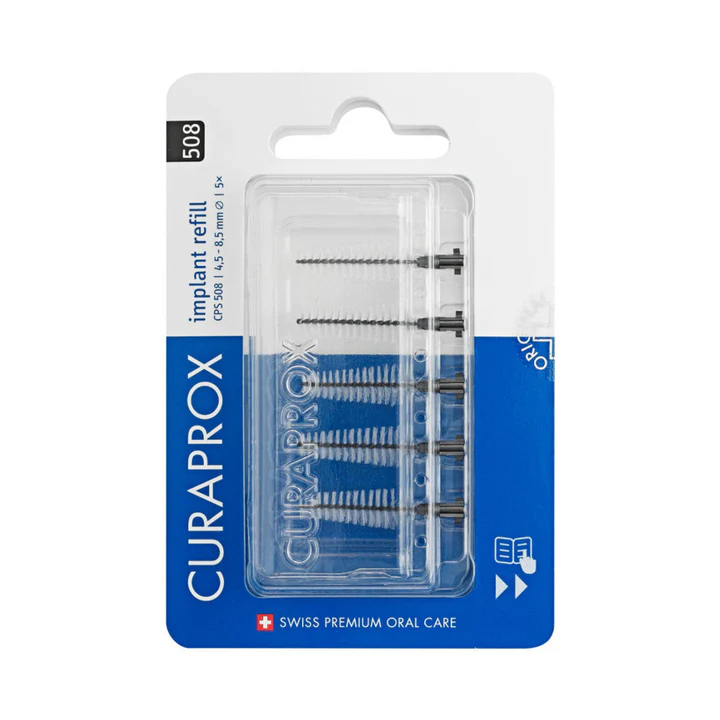 Curaprox Brosse Interdentaire Rechargeable Implant Taille 508 – 5 PCS