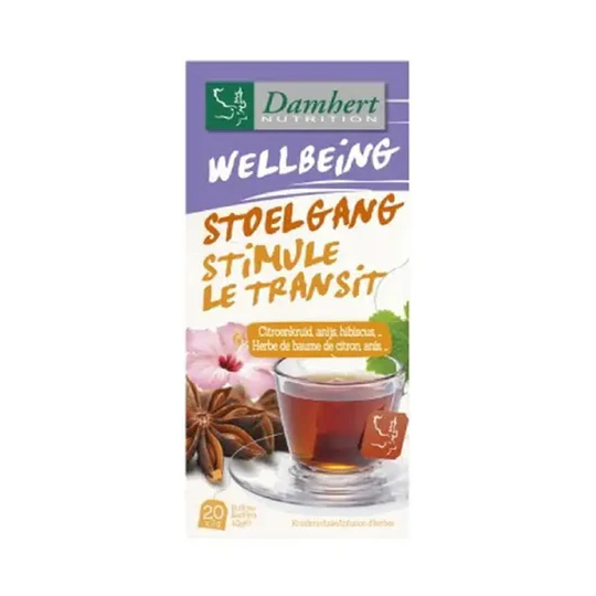 Damhert Wellbeing Tea Time Stimule Le Transit Infusion D’Herbes 20+5 Sachets