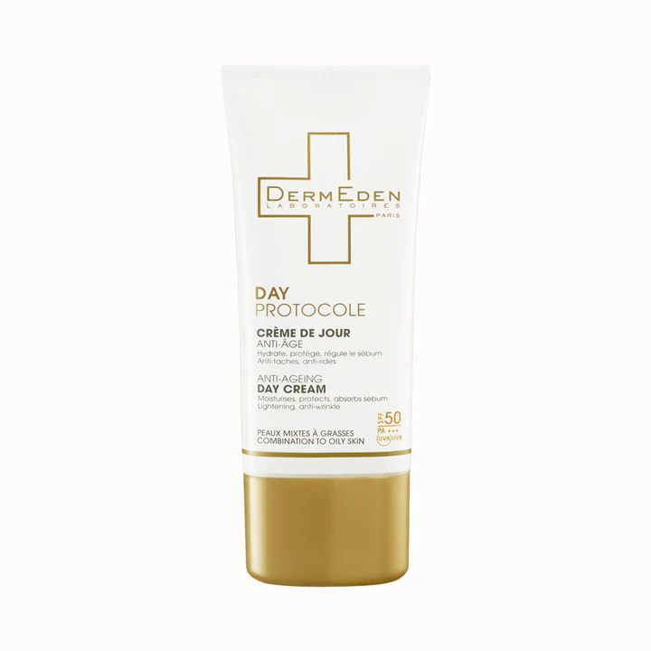DermEden Crème De Jour SPF50 Peaux Mixtes Grasses 50ml