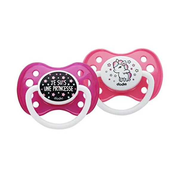 Dodie 2 Sucette Anatomique Duo Girly +6m A70