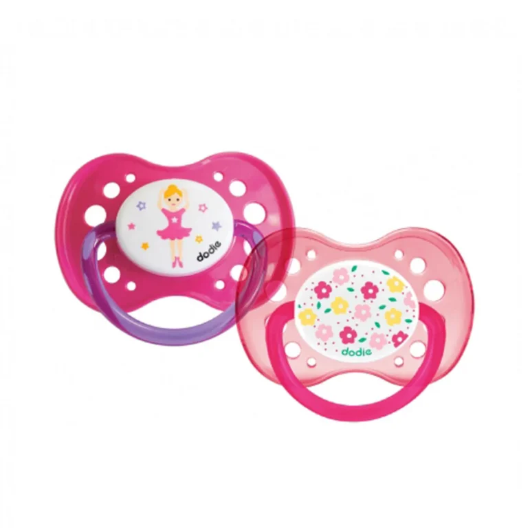 Dodie 2 Sucettes Anatomique Jour et Nuit Fleurs/Danseuse +18m A47
