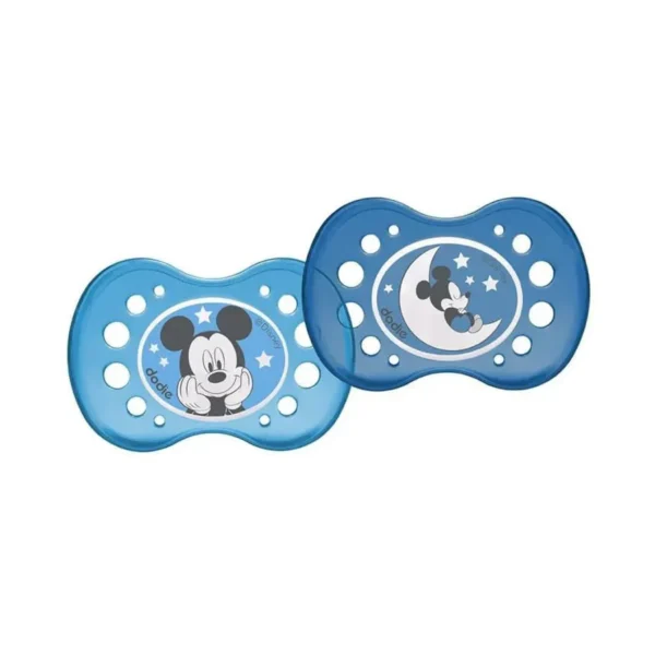 Dodie 2 Sucettes Anatomique Nuit Disney Mickey +18m A74