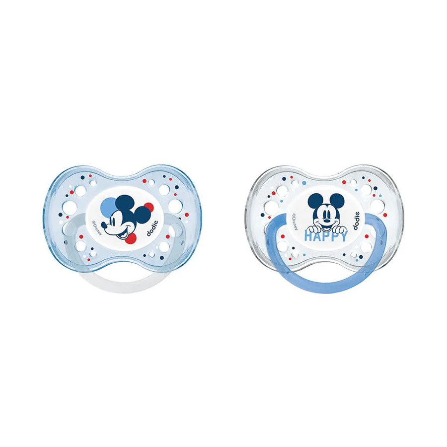 Dodie 2 Sucettes Anatomique Nuit Mickey +18m A75