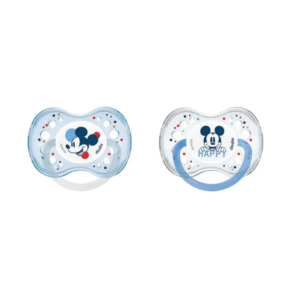 Dodie 2 Sucettes Anatomique Nuit Mickey +18m A75