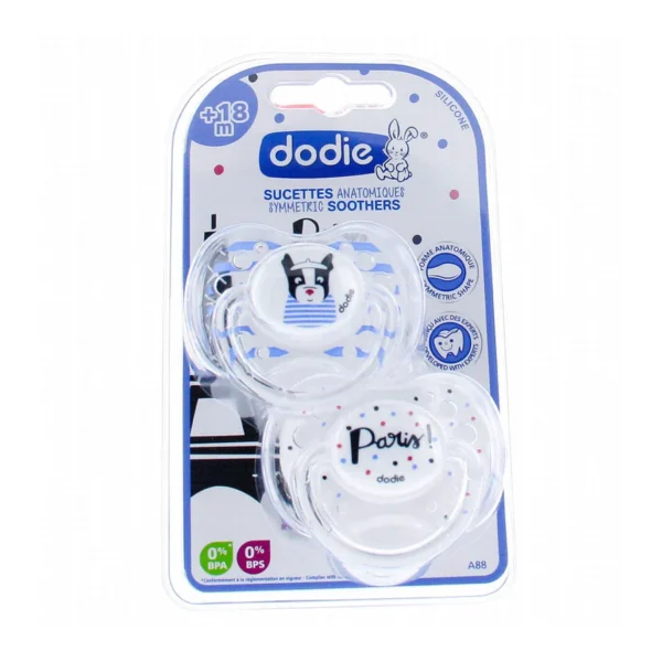 Dodie 2 Sucettes Anatomique Paris +18m A88