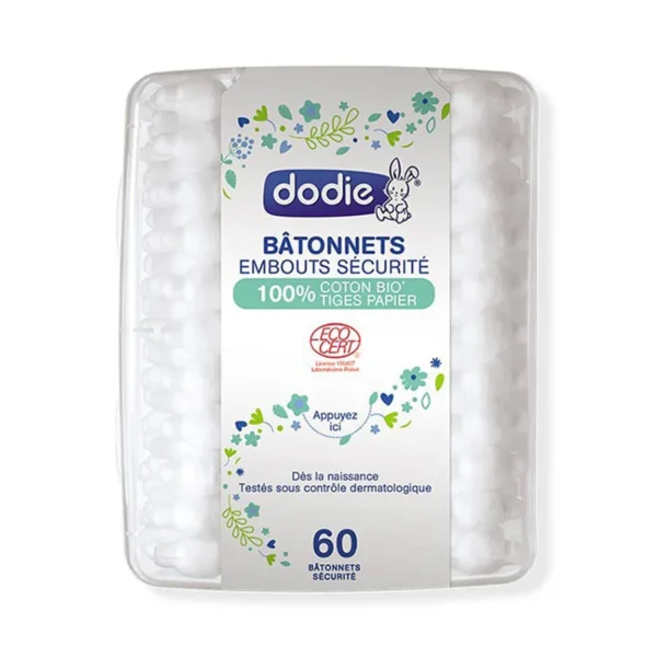 Dodie Bâtonnets BéBé BIO Certifiés GOTS x60 Pièces