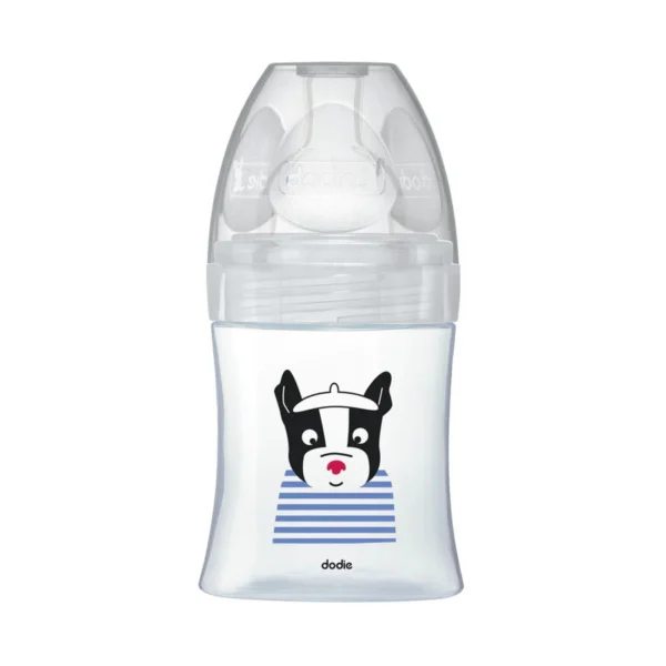 Dodie Biberons Verre Sensation+ Anti-Coliques Tétine Plate Débit Lent Paris +0m 150ml