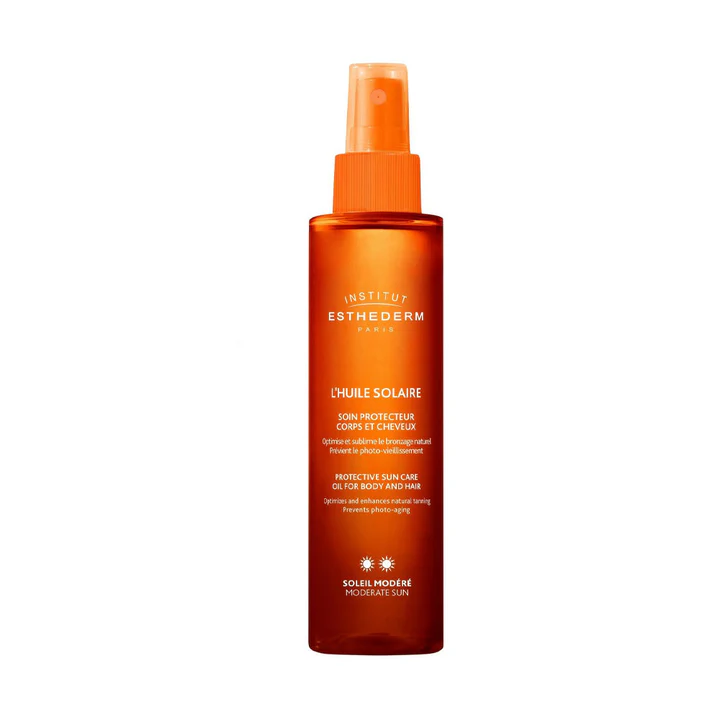 Esthederm L’Huile Solaire Soin Protecteur Corps Et Cheveux Soleil Fort 150ml