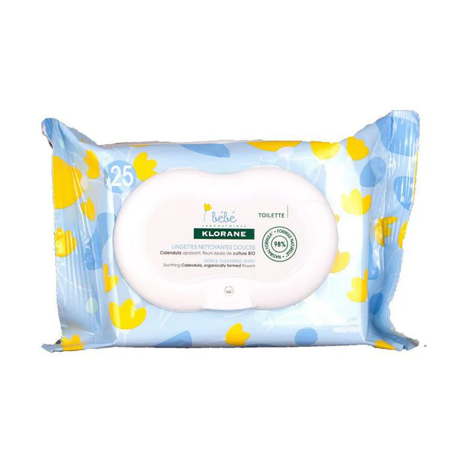 Klorane Bébé Lingettes Nettoyantes Epaisses 25 Pièces