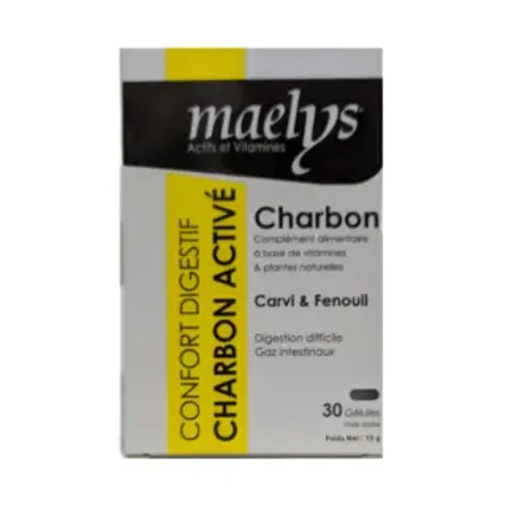 Maelys Charbon Carvi Et Fenouil 30 Gélules