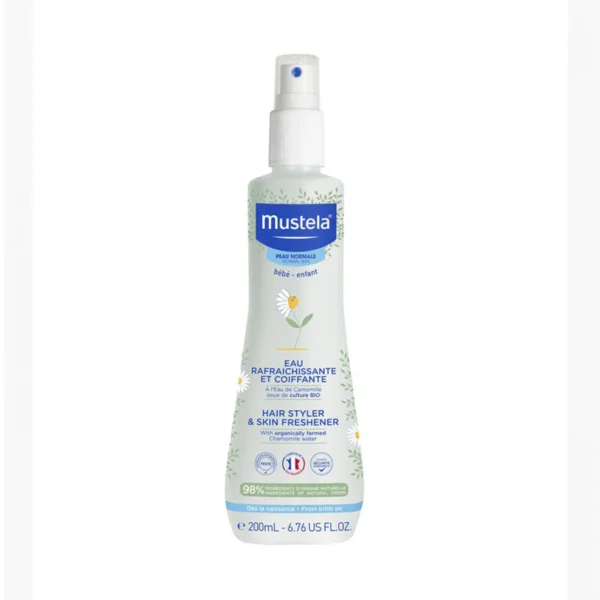 Mustela Eau Rafraichissante et Coiffante Bébé à l’eau de Camomille Bio 200ml
