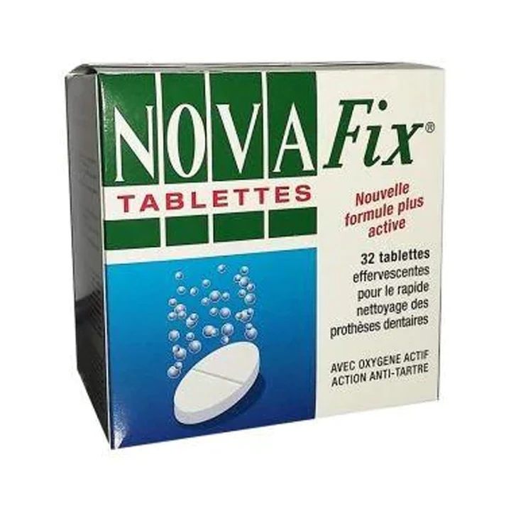 Novafix Tablettes 32 Pour Le Rapide Nettoyage Des Prothèses Dentaires