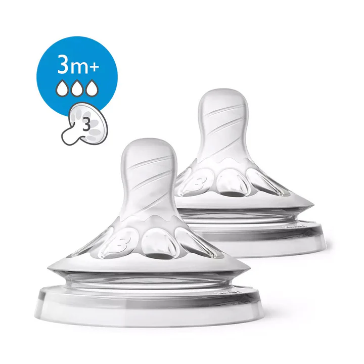 AVENT 2 Tétines Natural Medium +3m scf043/27