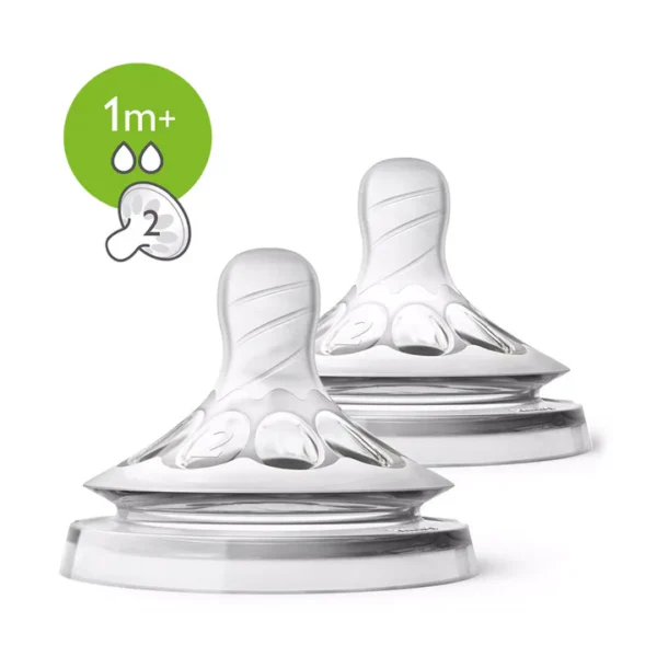 AVENT 2 Tétines Natural Slow +1m scf042/27