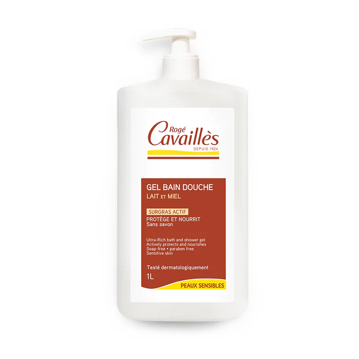 Rogé cavaillès Gel Bain Douche Lait et Miel 1L