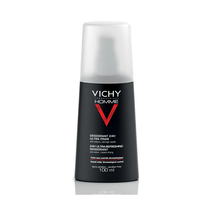 Vichy Homme Déodorant 24h Vaporisateur Ultra-Frais 100ml