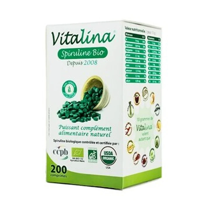 Vitalina Spiruline Bio 200 Comprimés