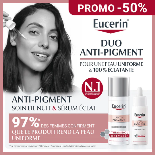 EUCERIN ANTI PIGMENT SOIN DE NUIT 50ML + ANTI-PIGMENT SERUM ECLAT-30ML OFFERT